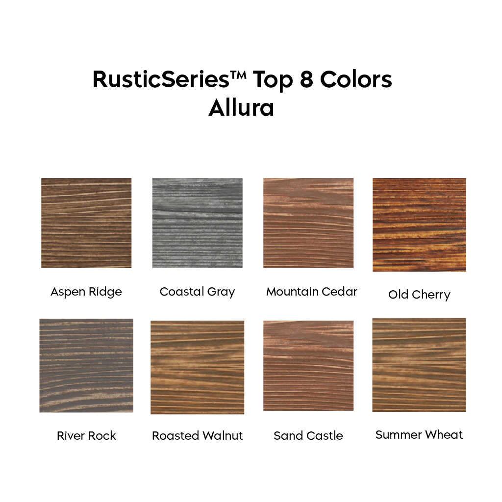 RusticSeries Allura Top 8 Colors