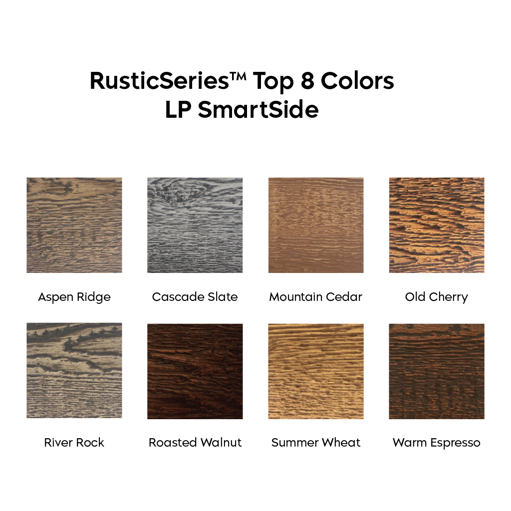 RusticSeries LP SmartSide Top 8 Colors