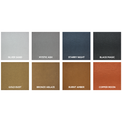 showcased in a palette of 18 mesmerizing color selections