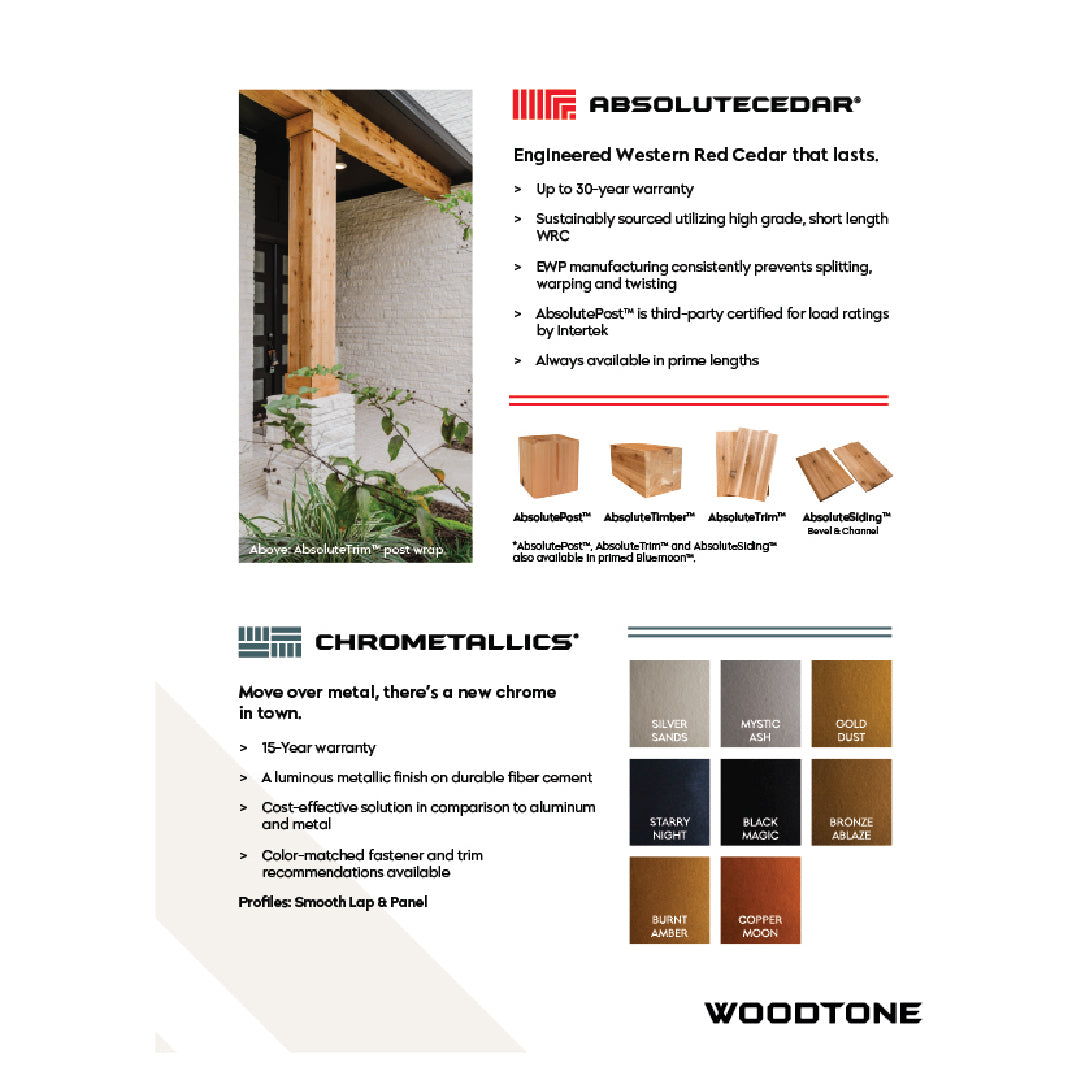 Woodtone 4 Page Products Brochure BWM 2025