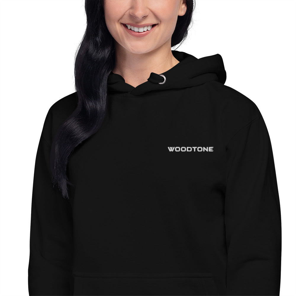 Woodtone White Embroidered Logo - Hoodie