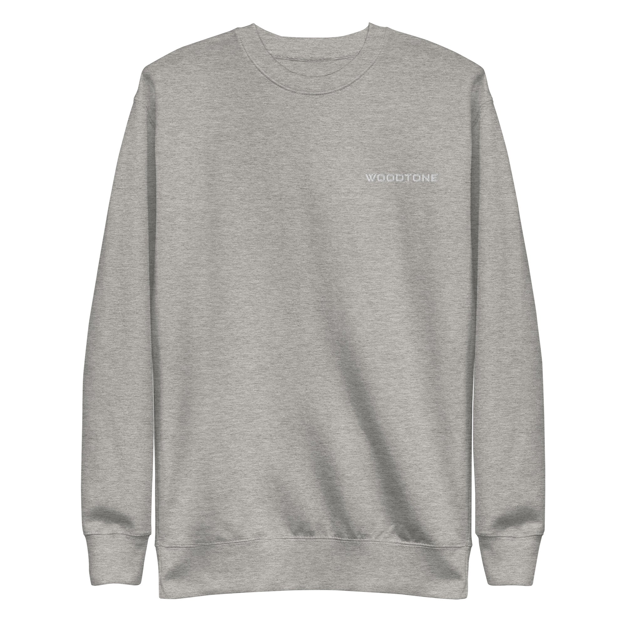 Woodtone White Embroidered Logo - Unisex Crewneck Sweatshirt