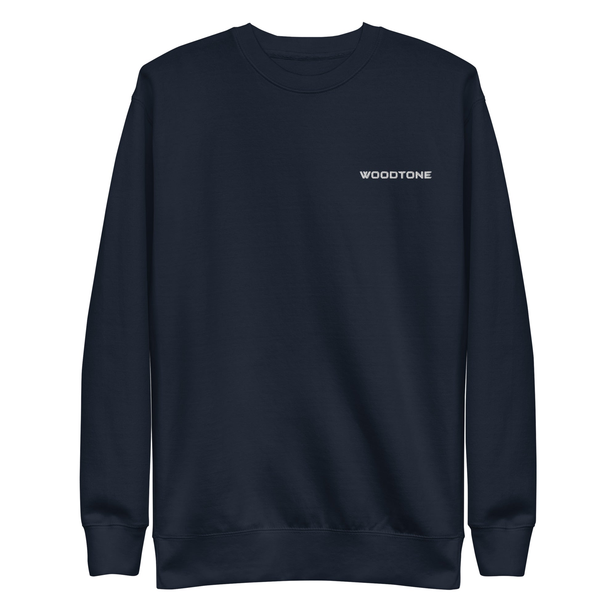 Woodtone White Embroidered Logo - Unisex Crewneck Sweatshirt