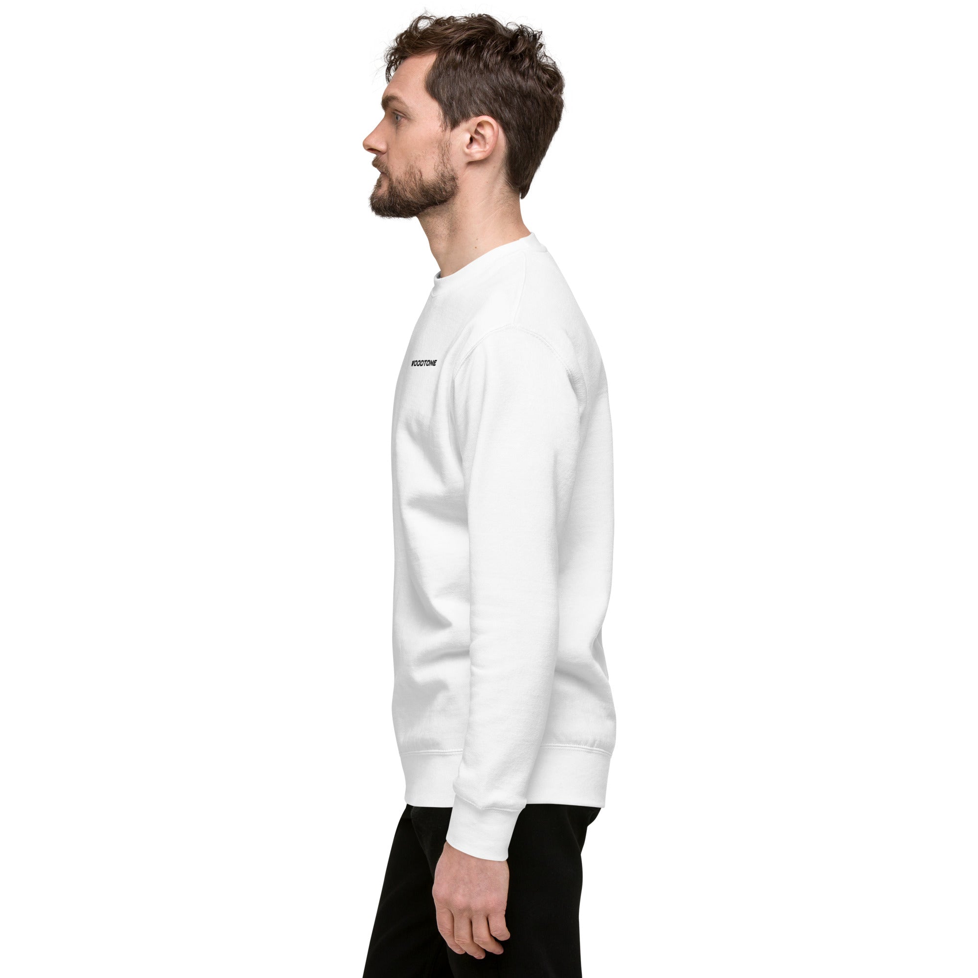 Woodtone Black Embroidered Logo - Unisex Crewneck Sweatshirt