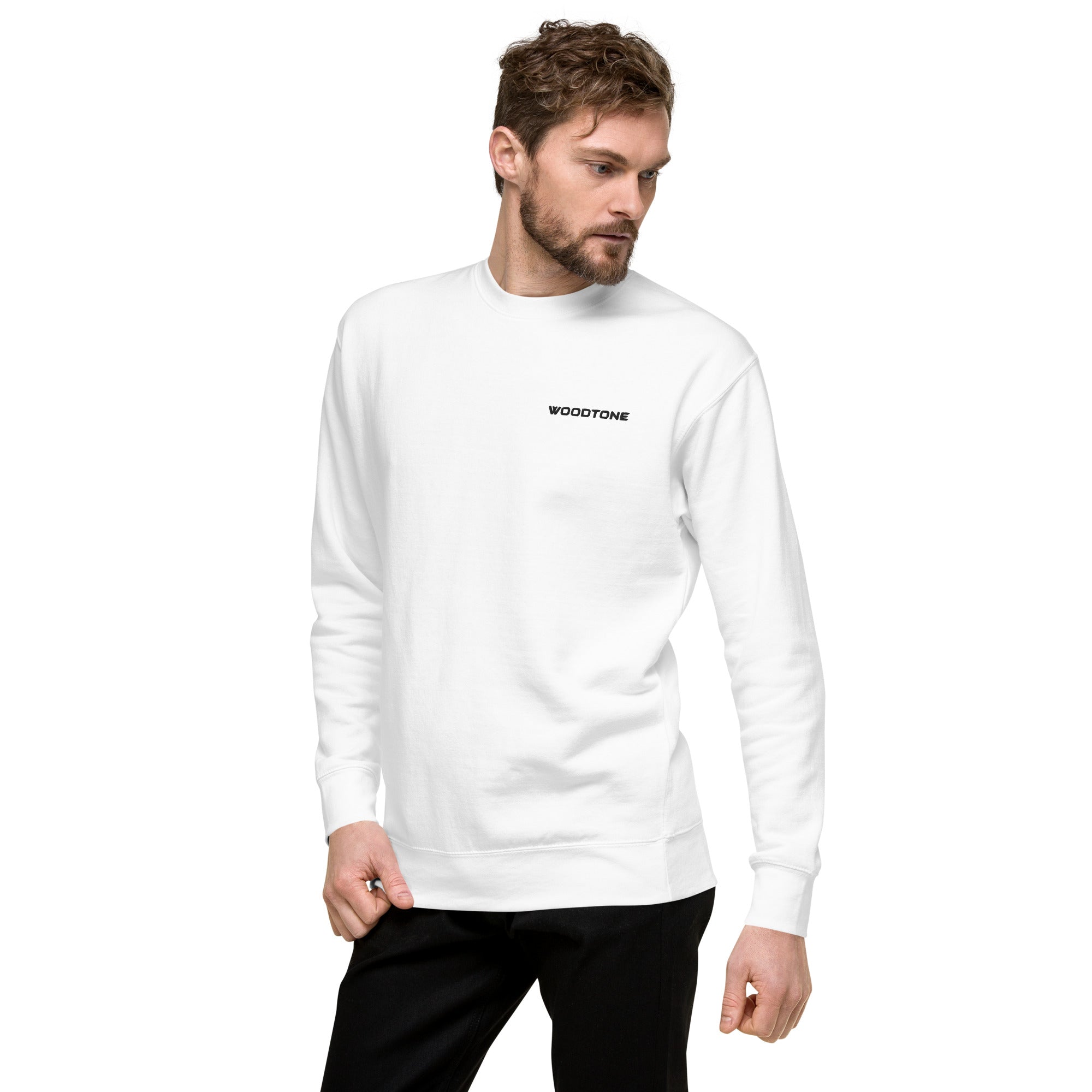 Woodtone Black Embroidered Logo - Unisex Crewneck Sweatshirt