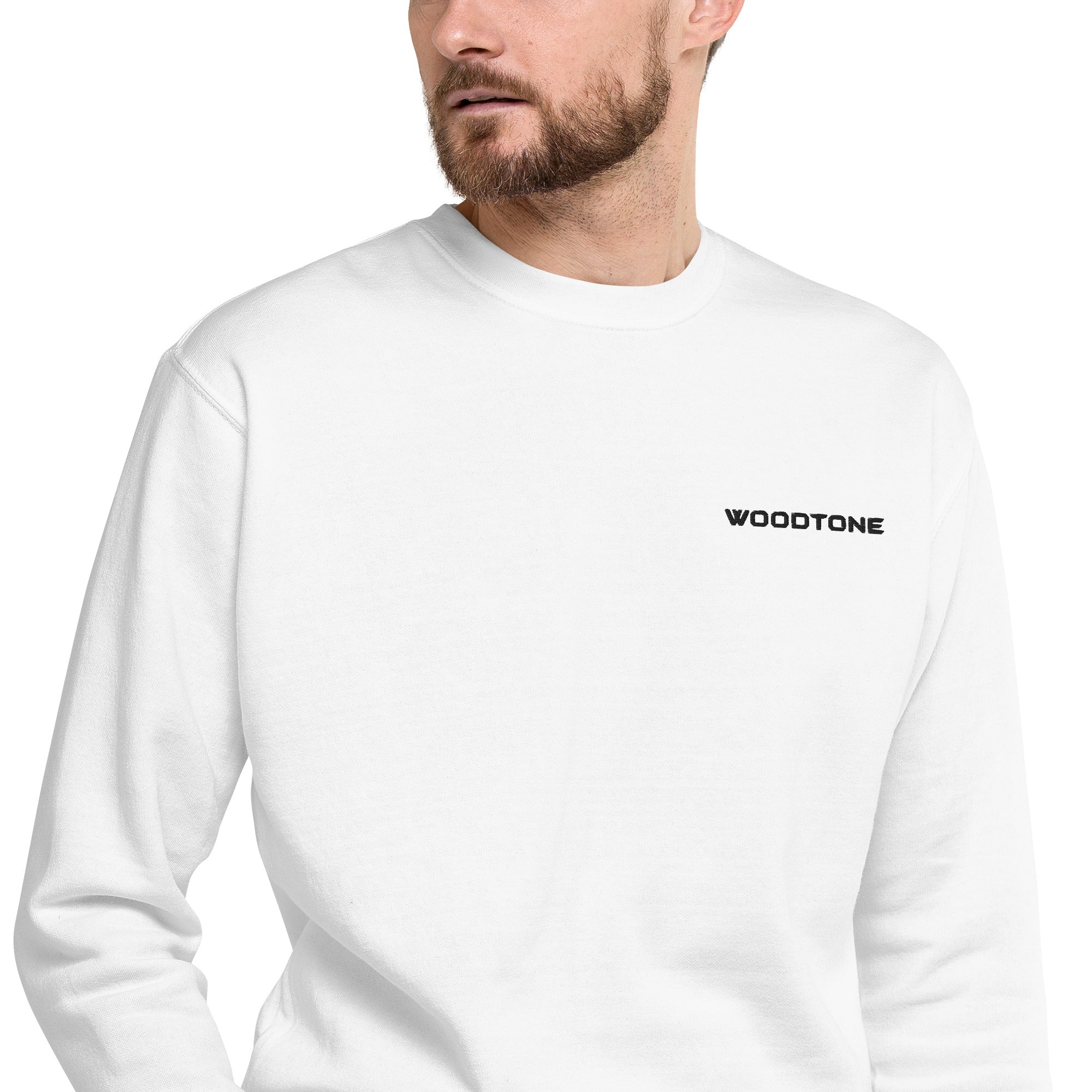 Woodtone Black Embroidered Logo - Unisex Crewneck Sweatshirt