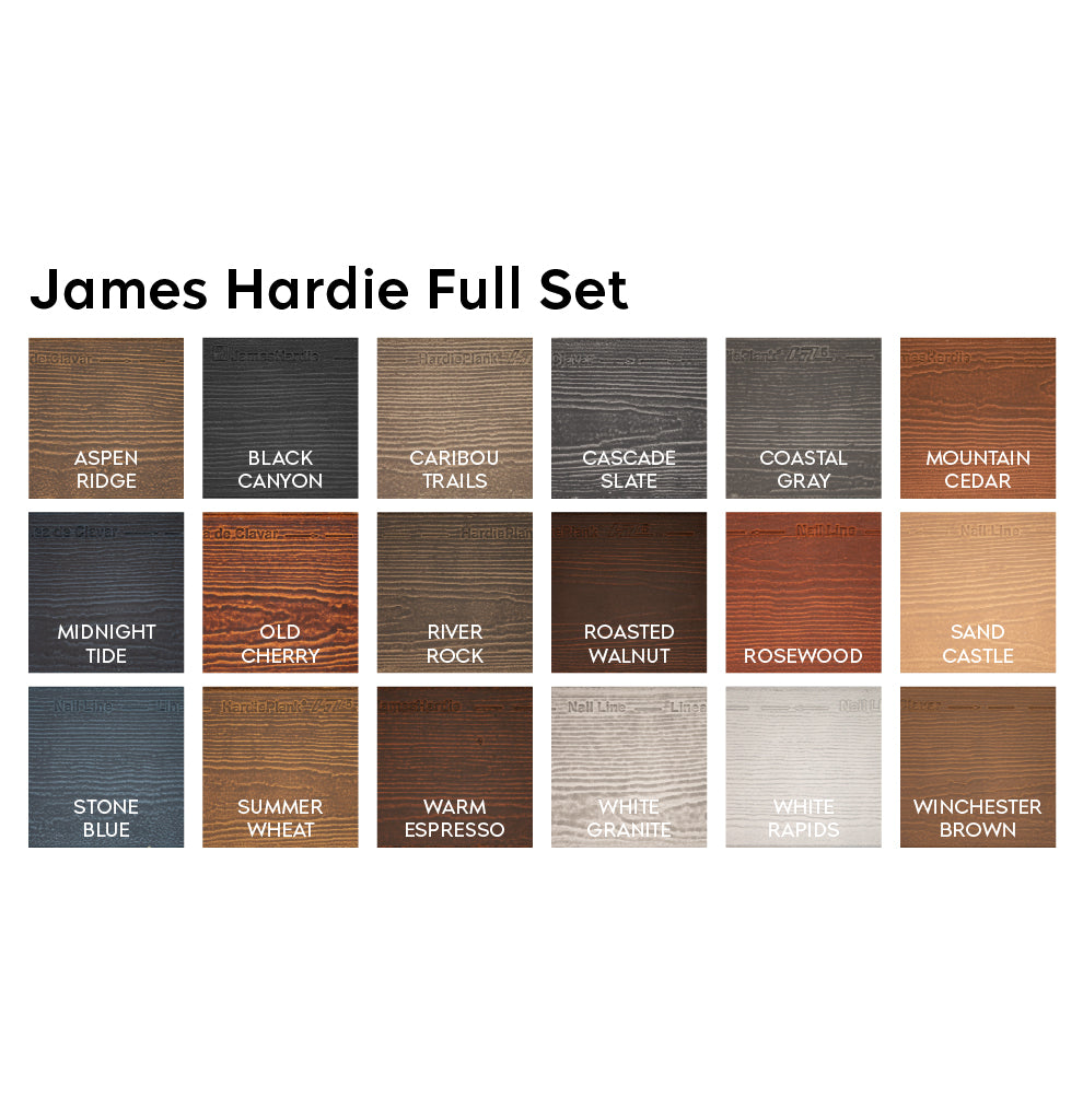 RusticSeries Woodgrain: James Hardie Full Sample Set